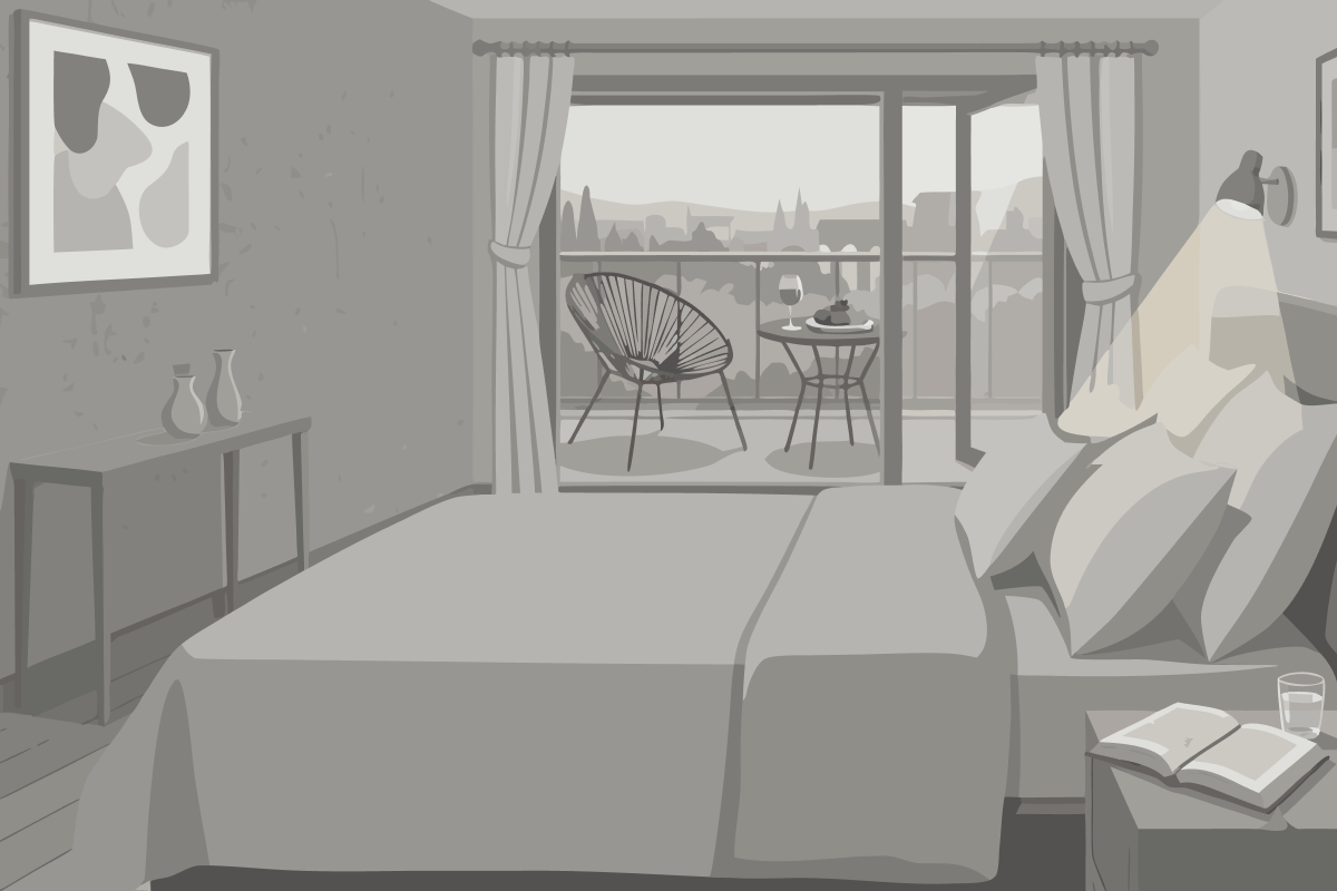 Chambre Lit Queen-Size Classique